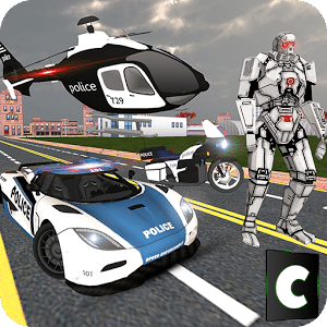 警察大型高级轿车机器人战斗下载|警察大型高