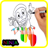 learn to draw Ninja Hattori