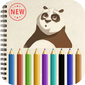 Coloring Book : Panda Kung Fu