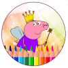 Pepa Happy Pig Coloring Book For Kids
