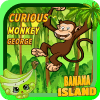 Curious monkey George banana island alphabet