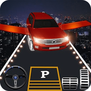 Flying Prado Parking - Flying Car Parking Games 3D