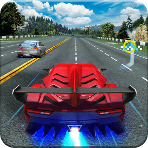 Driving in speed car