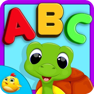 孩子们学习ABC闪存卡