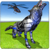 Helicopter Robot Transform Futuristic Robot Wolf