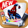Coloring Book amazing spider hero by fans