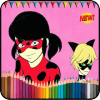 Coloring Book for Ladybug and Cat Noir
