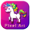Unicorn Sandbox Coloring by number pixel 2018