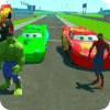 Superheroes Fast Highway Racing