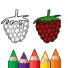 Fruits Coloring Book & Drawing Book