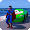 Superheroes Cars Lightning: Top Speed Racing Games