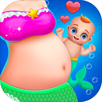 美人魚(yú)媽媽和新生兒