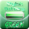 時尚的電池綠色