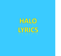 Halo Lyrics