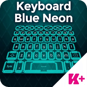 键盘蓝色霓虹灯