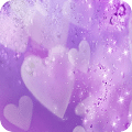紫色闪光的心