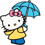 凯蒂猫下雨秋季壁纸