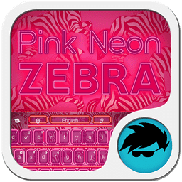 Pink Neon Zebra Keyboard