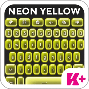 键盘加霓虹黄