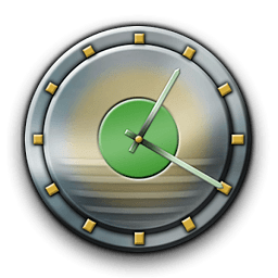 Metal Buttons:Green Clock