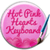 Keyboard Hot Pink Hearts
