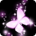 Glitter Pink Butterfly Wallpap