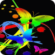 Neon Butterflies Live wallpaper 2