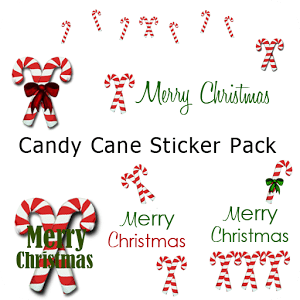 Candy Cane Sticker Pack