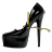 Black High Heel Clock Widget