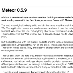 Meteor.js documentation
