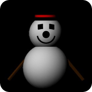 Skiing Snowman