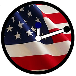 USA Flag Clock Widget