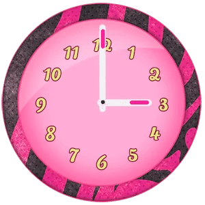 粉红色 时钟 小工具