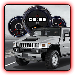 Hummer H2 Compass Clock HD LWP