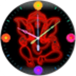 Ganesh Neon Clock