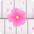 粉红色的花朵去键盘