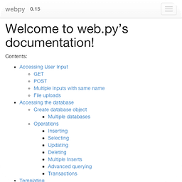 python web.py doc