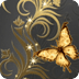 Great Butterfly Gold Live Wall