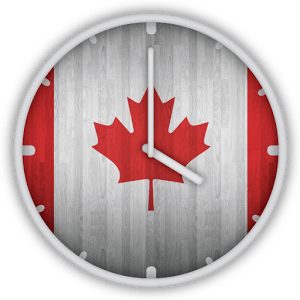 Canadian Wooden Flag Clock