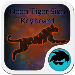 Neon Tiger Sign Keyboard