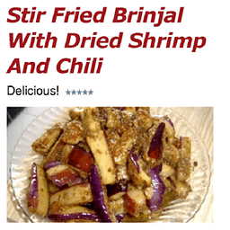 Stir Fried Brinjal