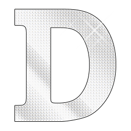 Diamond letter D sticker
