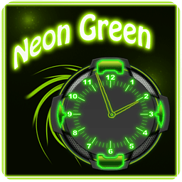 Neon Green Style Clock 2