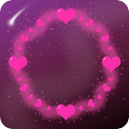 HD Heart Galaxy Battery Widget