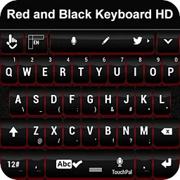 红色和黑色的键盘高清
