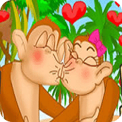 可爱接吻猴