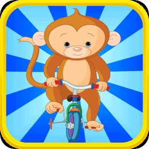 猴子 香蕉 自行車