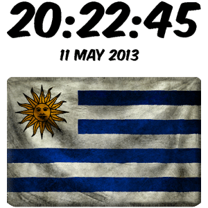 Uruguay Digital Clock