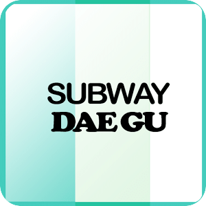 Subway map of Daegu in Korea