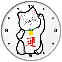 Maneki Neko (Lucky Cat) Clock